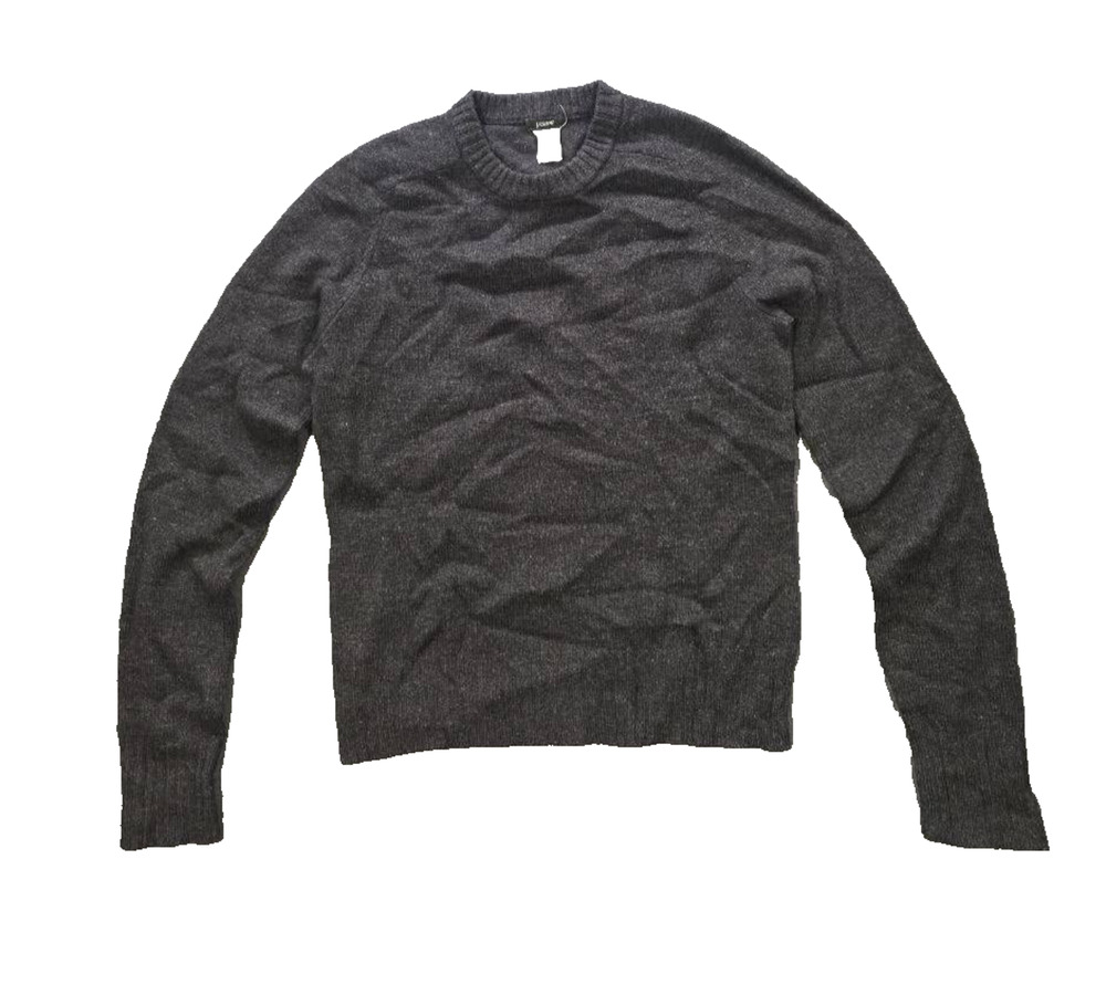 J.Crew 100% LAMBS Wool Women's Black Sweater Size M CREW NECK A011028